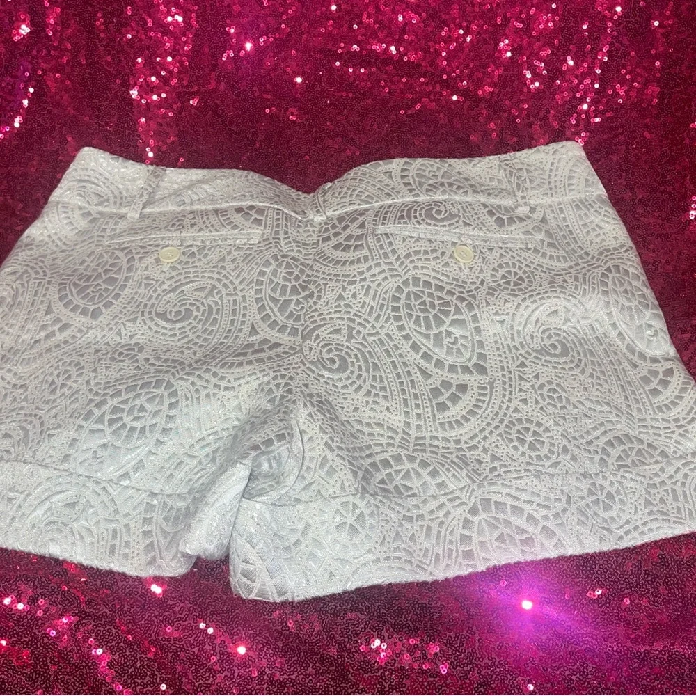 New York & Company White Lace Overlay Women's Shorts